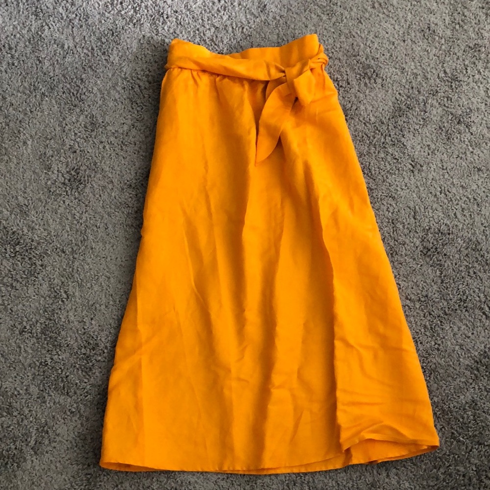 NWT • tie waist pocket midi skirt by Ann Taylor Factory